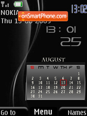 Скриншот темы Calendar Black-red