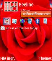 Red rose tema screenshot