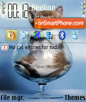 Скриншот темы Cute Cat 04