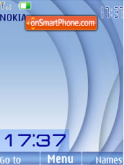 Скриншот темы Nokia 6300 style clock anim