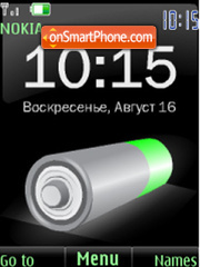 SWF battery $ rus date clock tema screenshot