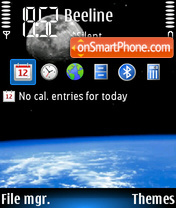 Earth And Moon tema screenshot