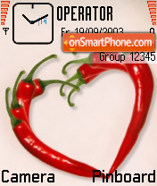 Скриншот темы Chilies Heart