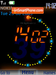 Digi Flash Clock tema screenshot