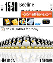 Tux Army White tema screenshot