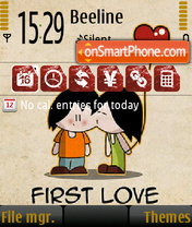 Скриншот темы First Love