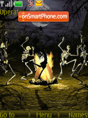 Dansing Skeletons tema screenshot