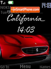 Ferrari California SWF tema screenshot