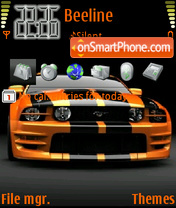 Orange Mustang tema screenshot