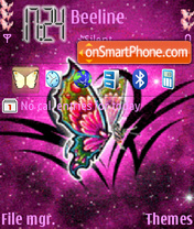 Animated Butterfly 04 tema screenshot