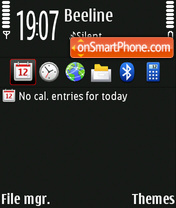 N97 Dark Red tema screenshot