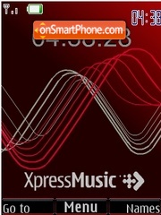 Swf clock XpressMusic red theme screenshot