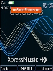 Swf-clock XpressMusic blue tema screenshot