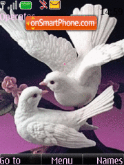 Love bird animated tema screenshot