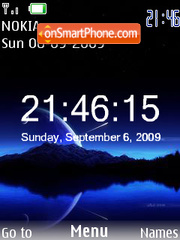 Swf Clock Moon es el tema de pantalla