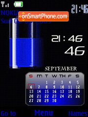 Clock Calender tema screenshot