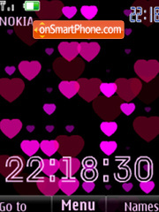 Hearts clock flash anim theme screenshot