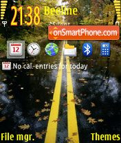 Autumn road 01 tema screenshot