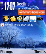 Winter Moon tema screenshot