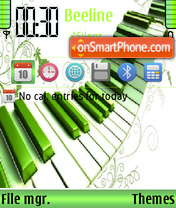 Greenpiano theme screenshot