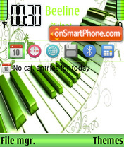 Greenpiano es el tema de pantalla