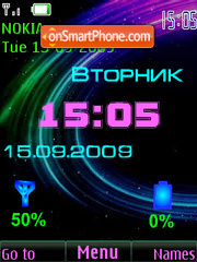 Swf clock & date ru tema screenshot