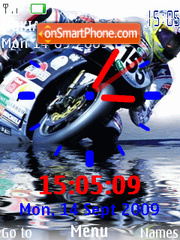 Capture d'écran Swf bike clock thème