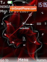 Swf animated clock es el tema de pantalla