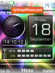 Swf colour clock tema screenshot