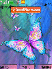 Animated Butterfly 05 tema screenshot