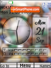 Swf clock stone tema screenshot