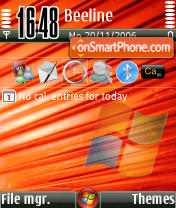 Vista Red tema screenshot