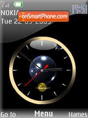 Swf Clock Animated Balls es el tema de pantalla