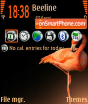 Flamingo 01 es el tema de pantalla