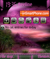 Purpleland landscape theme screenshot