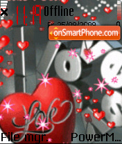 Love crystal es el tema de pantalla