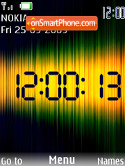 Green Swf Clock tema screenshot