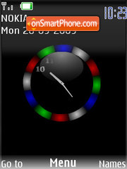 Скриншот темы Swf colour clock