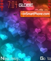 Neon Hearts 01 tema screenshot