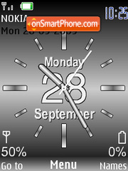 Steel Data Clock theme screenshot