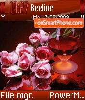 Roses In Red theme screenshot