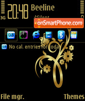 Gold flower angel tema screenshot