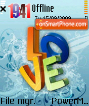 Cool Love tema screenshot