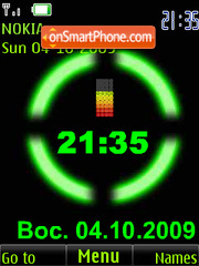 Clock $ colored battery anim es el tema de pantalla
