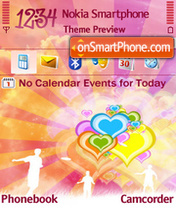 Colorfull Hearts 01 theme screenshot