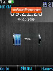 Скриншот темы iPhone Battery $ clock
