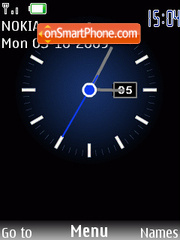 Swf blue clock theme screenshot