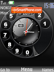 Swf phone clock es el tema de pantalla