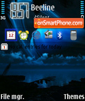 Planet blue tema screenshot