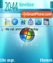 Blue Windows7 es el tema de pantalla